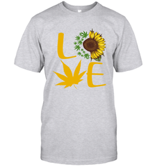 Love Sunflower and Weed Cannabis Men's T-Shirt - kambletee