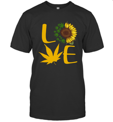 Love Sunflower and Weed Cannabis Men's T-Shirt - kambletee