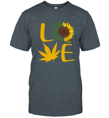 Love Sunflower and Weed Cannabis Men's T-Shirt - kambletee
