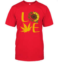 Love Sunflower and Weed Cannabis Men's T-Shirt - kambletee