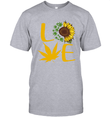 Love Sunflower and Weed Cannabis Men's T-Shirt - kambletee