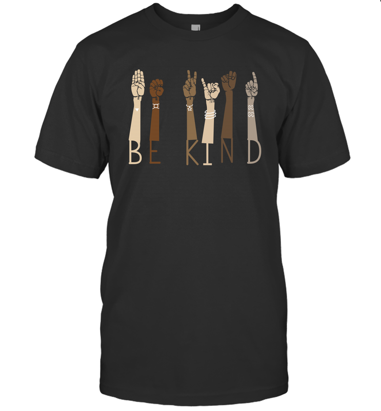 Sign Language be Kind Men's T-Shirt - kambletee