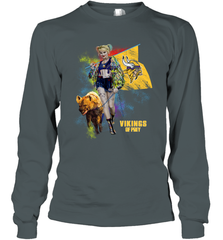 Harley Quinn Minnesota Vikings Of Prey Long Sleeve T-Shirt - kambletee