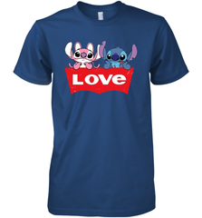 Stitch and Angel love Levi's logo Premium Men's T-Shirt - kambletee
