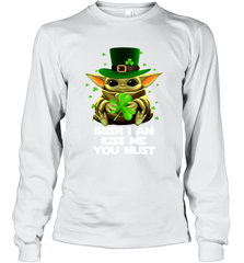 Baby Yoda hug Irish I am kiss me you must Long Sleeve T-Shirt - kambletee