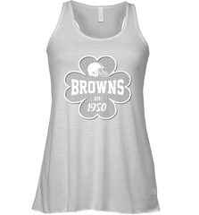 Patrick's Day Shamrock For Cleveland Browns Fans Racerback Tank - kambletee