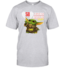 Baby Yoda Valentino Rossi Legends Never Die Men's T-Shirt - kambletee