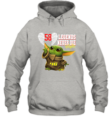 Baby Yoda Valentino Rossi Legends Never Die Hoodie - kambletee