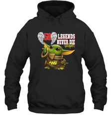 Baby Yoda Valentino Rossi Legends Never Die Hoodie - kambletee