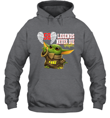 Baby Yoda Valentino Rossi Legends Never Die Hoodie - kambletee
