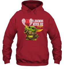 Baby Yoda Valentino Rossi Legends Never Die Hoodie - kambletee