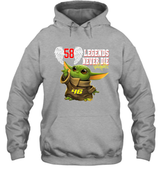 Baby Yoda Valentino Rossi Legends Never Die Hoodie - kambletee