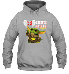 Baby Yoda Valentino Rossi Legends Never Die Hoodie - kambletee