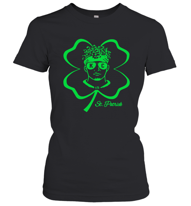St Patrick's day Patrick Mahomes Kansas City Chiefs Women's T-Shirt - kambletee