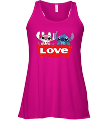 Stitch and Angel love Levi's logo Racerback Tank - kambletee