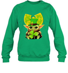 Wu Tang Clan baby Yoda hug Irish clover Sweatshirt - kambletee