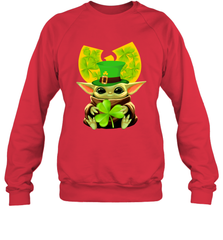 Wu Tang Clan baby Yoda hug Irish clover Sweatshirt - kambletee