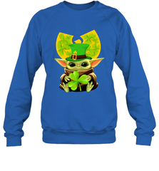 Wu Tang Clan baby Yoda hug Irish clover Sweatshirt - kambletee