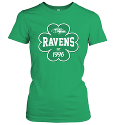 Patrick's Day Shamrock For Baltimore Ravens Fans Women's T-Shirt - kambletee