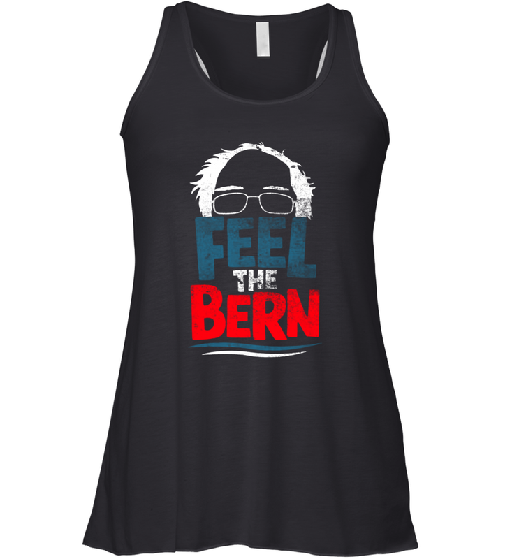 Feel The Bern Bernie Sanders 2020 Bernie Hair Vote President Racerback Tank - kambletee
