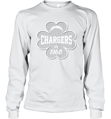 Patrick's Day Shamrock For Los Angeles Chargers Fans Long Sleeve T-Shirt - kambletee