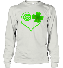 Chicago Cubs St Patrick's Day Heart Long Sleeve T-Shirt - kambletee