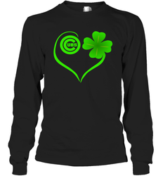 Chicago Cubs St Patrick's Day Heart Long Sleeve T-Shirt - kambletee