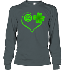 Chicago Cubs St Patrick's Day Heart Long Sleeve T-Shirt - kambletee