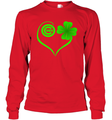 Chicago Cubs St Patrick's Day Heart Long Sleeve T-Shirt - kambletee