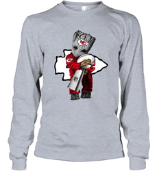 Baby Groot Kansas City Chiefs Hug Super Bowl Champions Long Sleeve T-Shirt - kambletee