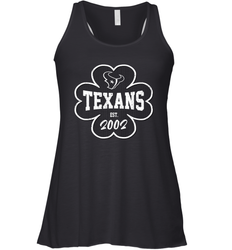 Patrick's Day Shamrock For Houston Texans Fans Racerback Tank - kambletee