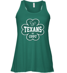 Patrick's Day Shamrock For Houston Texans Fans Racerback Tank - kambletee