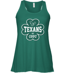 Patrick's Day Shamrock For Houston Texans Fans Racerback Tank - kambletee