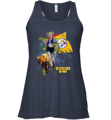Harley Quinn Pittsburgh Steelers Of Prey Racerback Tank - kambletee
