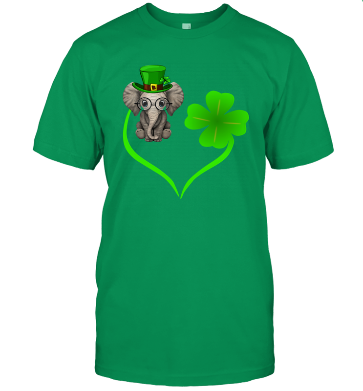 Elephant irish heart st patrick's day Men's T-Shirt - kambletee