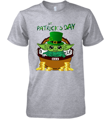 Baby Yoda The Mandalorian Happy St Patrick's Day Premium Men's T-Shirt - kambletee