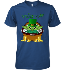 Baby Yoda The Mandalorian Happy St Patrick's Day Premium Men's T-Shirt - kambletee