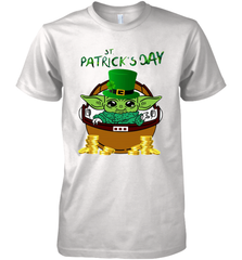 Baby Yoda The Mandalorian Happy St Patrick's Day Premium Men's T-Shirt - kambletee