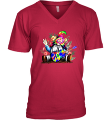 Gnome playing guitar St Patrick's Day Men's V-Neck - kambletee