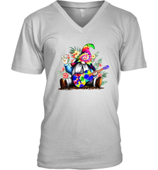 Gnome playing guitar St Patrick's Day Men's V-Neck - kambletee