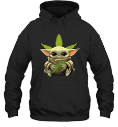 Baby Yoda hug weed Hoodie - kambletee