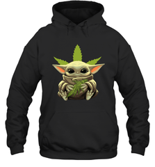 Baby Yoda hug weed Hoodie - kambletee