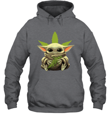 Baby Yoda hug weed Hoodie - kambletee