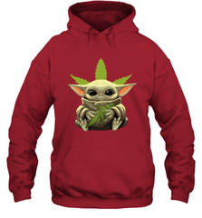 Baby Yoda hug weed Hoodie - kambletee