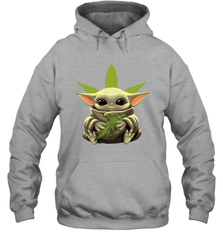 Baby Yoda hug weed Hoodie - kambletee
