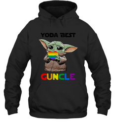 Star Wars Baby Yoda best Guncle LGBT Pride Hoodie - kambletee