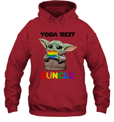 Star Wars Baby Yoda best Guncle LGBT Pride Hoodie - kambletee