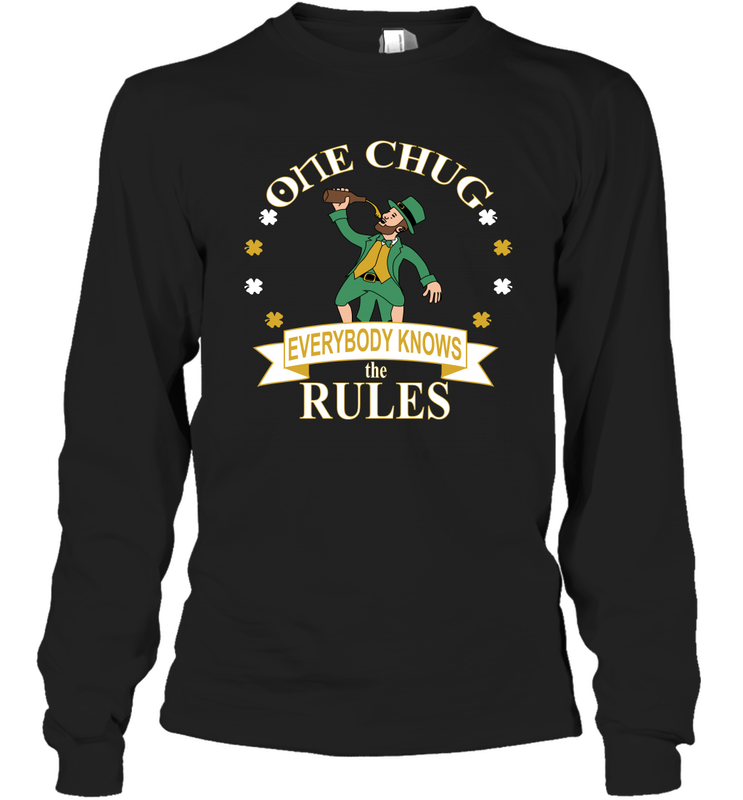 ONE CHUG LEPRECHAUN Long Sleeve T-Shirt - kambletee