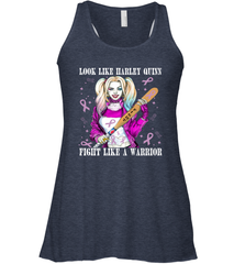 Harley Quinn Fight Like A Warrior Cancers Awareness Racerback Tank - kambletee