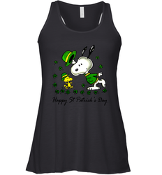 Snoopy and Woodstock Erin go beagle Happy Patricks Day Racerback Tank - kambletee